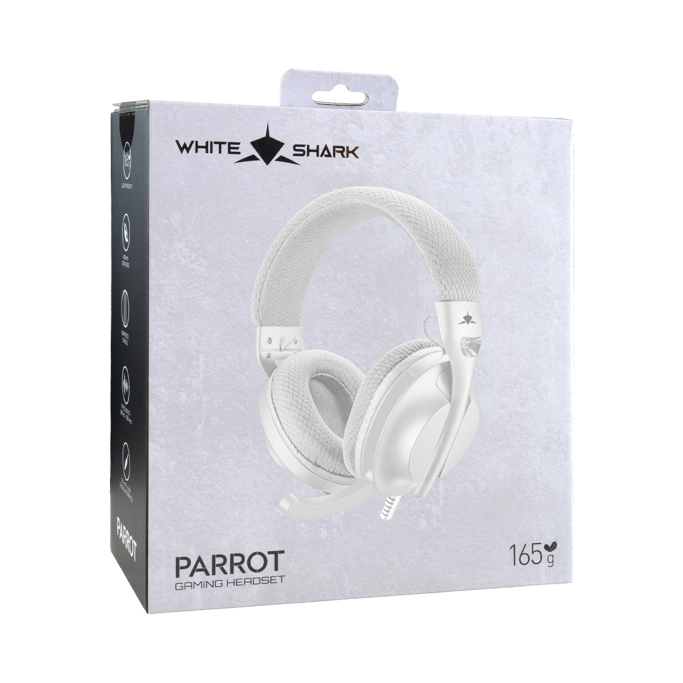 White Shark Headset GH-2440 Parrot Bijela - Slika 4