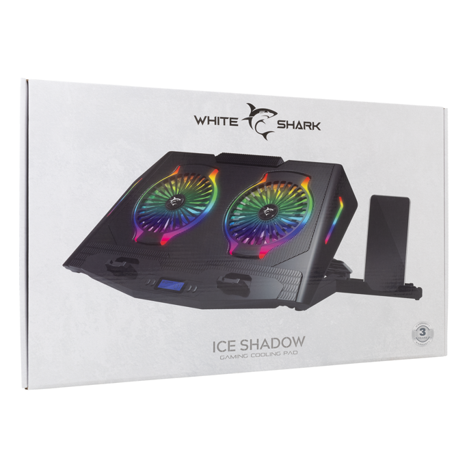 White Shark hladnjak za laptop do 17.3'', 2 ventilatora RGB, GCP-10 Ice Shadow - Slika 10