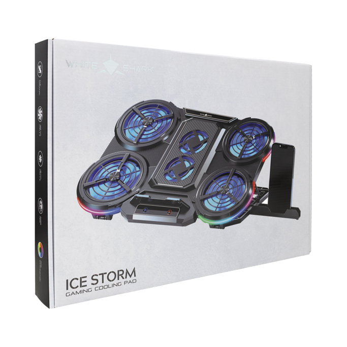 White Shark hladnjak za laptop do 17.3'', 6 ventilatora, GCP-6 Ice Storm - Slika 6