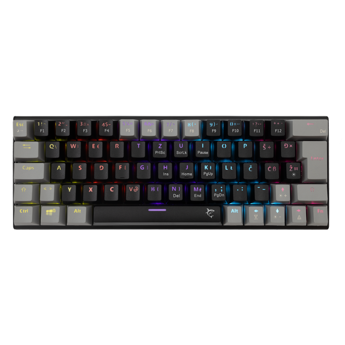 Shark Tipkovnica WHITE GK-002111V2 Wakizashi-2, RGB, crveni switch, mehanič ka, US/HR, crno-siva