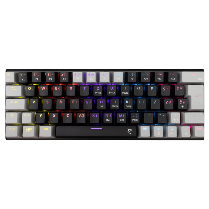 Shark Tipkovnica WHITE GK-002112V2 Wakizashi-2, RGB, crveni switch, mehanič ka, UK/HR, crno-siva