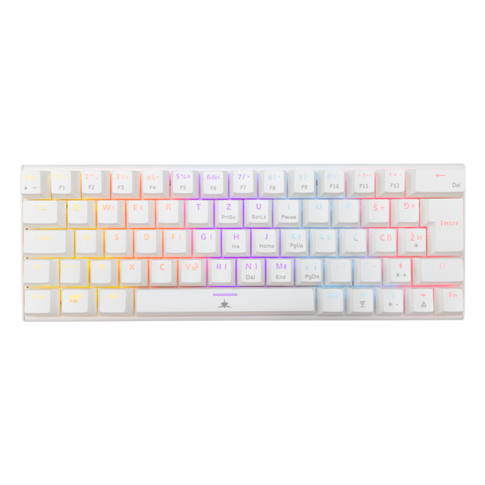 White Shark mehanička tipkovnica GK-002222V2 WAKIZASHI-2 / HR, USB, Blue switch, Bijela - Slika 1