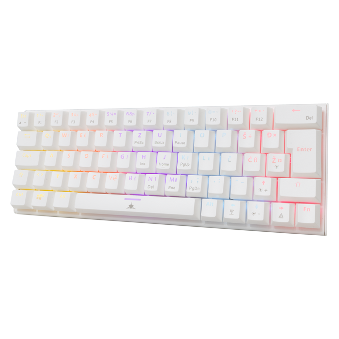 White Shark mehanička tipkovnica GK-002222V2 WAKIZASHI-2 / HR, USB, Blue switch, Bijela - Slika 3