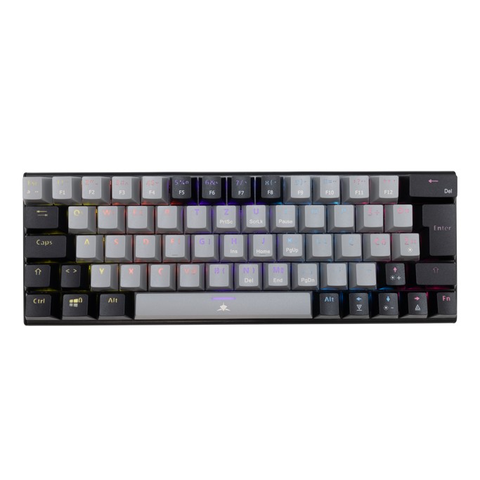 White Shark mehanička tipkovnica GK-002712V2 WAKIZASHI-2 / HR, USB, Red switch, Sivo/crna - Slika 1