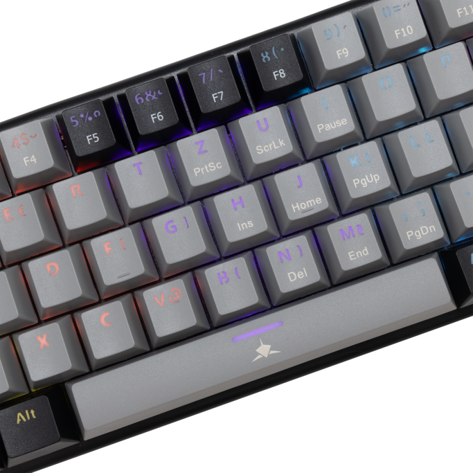 White Shark mehanička tipkovnica GK-002712V2 WAKIZASHI-2 / HR, USB, Red switch, Sivo/crna - Slika 2
