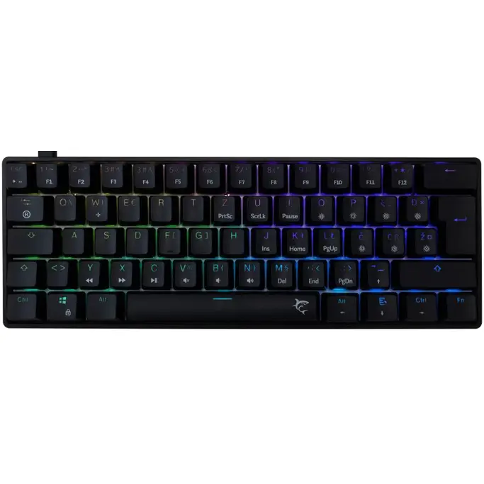 Shark Tipkovnica WHITE GK-004132 Shinobi-2, RGB, mehanič ka, smeđ i switch, HR, crna