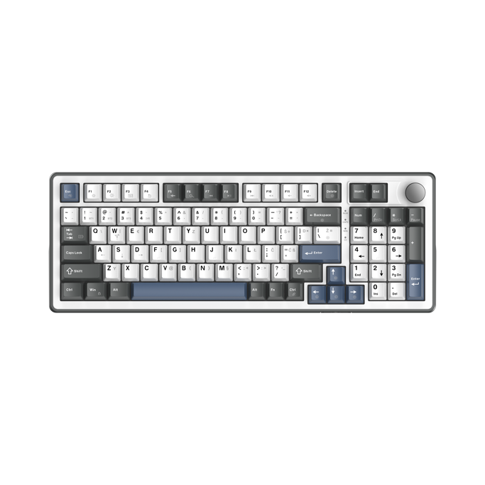 White Shark mehanička tipkovnica GK-007252 EXCALIBUR-L / HR, USB/Bluetooth, KTT Hot-Swap (Wine Red) switch, Bijela - Slika 8