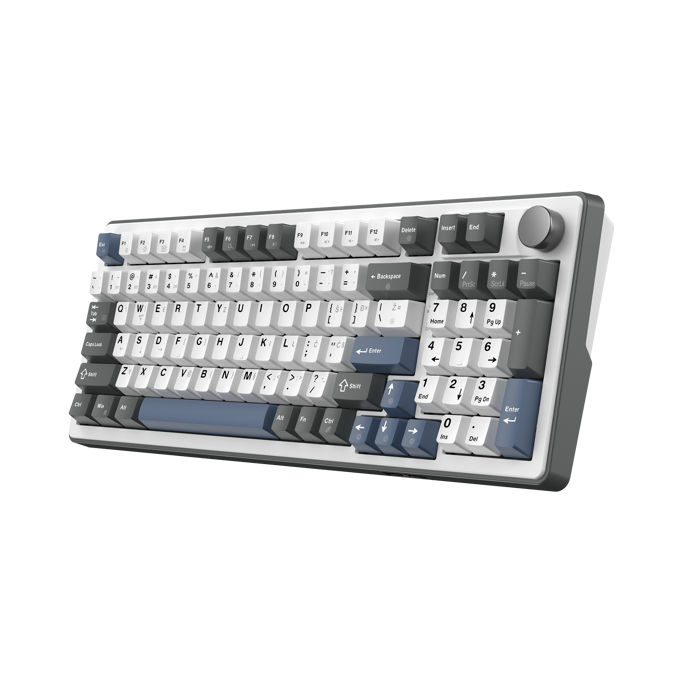 White Shark mehanička tipkovnica GK-007252 EXCALIBUR-L / HR, USB/Bluetooth, KTT Hot-Swap (Wine Red) switch, Bijela - Slika 9