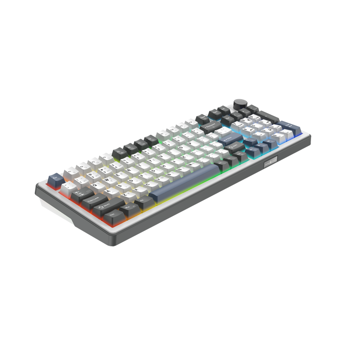 White Shark mehanička tipkovnica GK-007252 EXCALIBUR-L / HR, USB/Bluetooth, KTT Hot-Swap (Wine Red) switch, Bijela - Slika 5