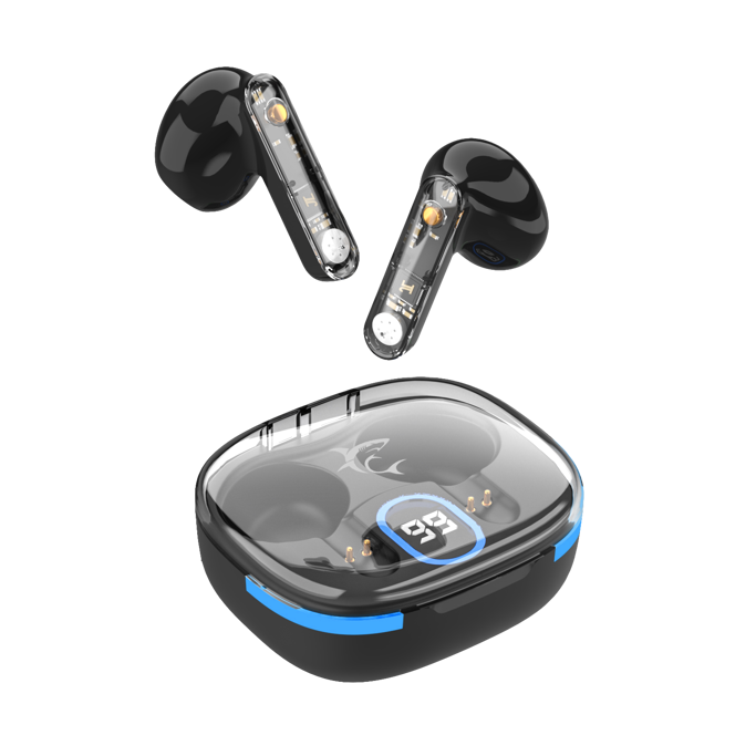 White Shark slušalice GEB-TWS-37 HYPERBEAT, Bluetooth, crne - Slika 1