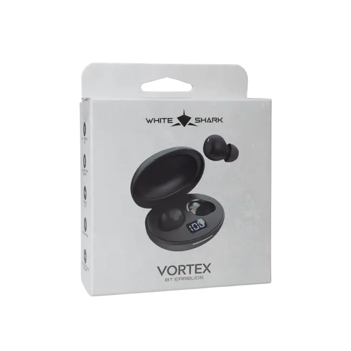White Shark slušalice GEB-TWS-02 Vortex, Bluetooth, TWS, Crne - Slika 4