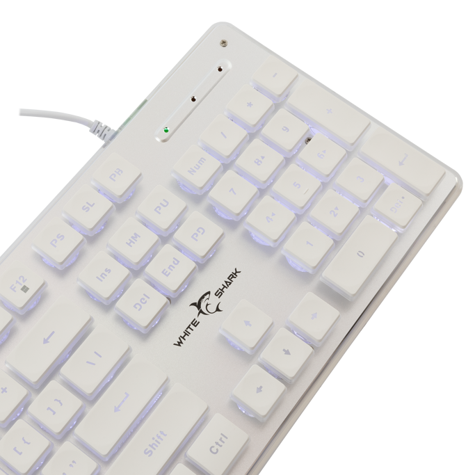 White Shark žična tipkovnica GK-003241 Tachi / US, USB, Bijela - Slika 5