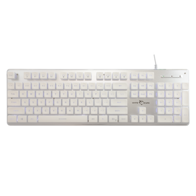 White Shark žična tipkovnica GK-003241 Tachi / US, USB, Bijela - Slika 1