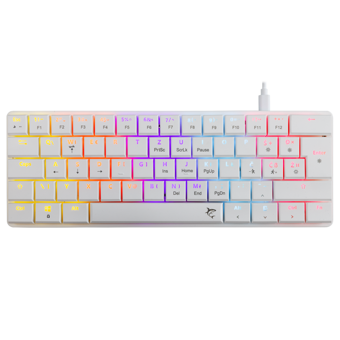 White Shark tipkovnica GK-006212 NAGAMAKI / HR-RED.SW, USB, red switch, bijela - Slika 1
