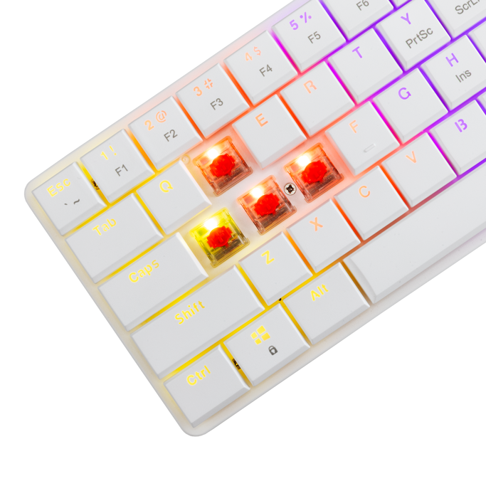 White Shark tipkovnica GK-006212 NAGAMAKI / HR-RED.SW, USB, red switch, bijela - Slika 4