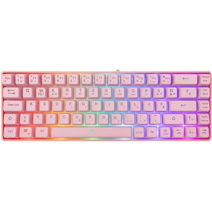 Shark White žična tipkovnica GK-2201 RONIN HR, USB, Roza