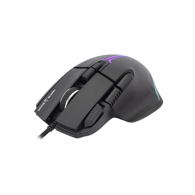 White Shark žični miš GM-9006 MARROK RGB, USB, optički, 12.000dpi, crni - Slika 2