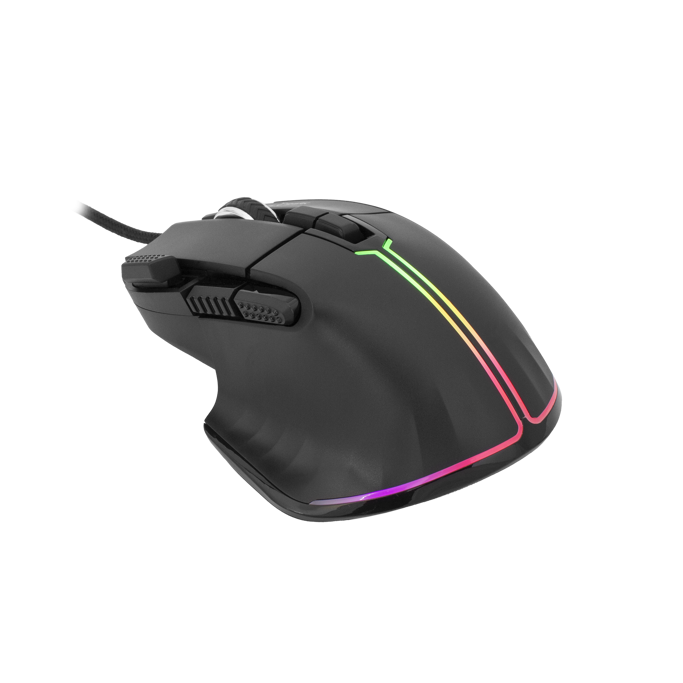 White Shark žični miš GM-9006 MARROK RGB, USB, optički, 12.000dpi, crni - Slika 3