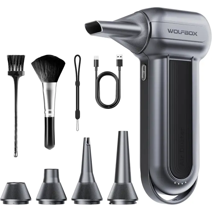 WOLFBOX MF100 Compressed Air Duster, 150000 rpm, Super Power Cordless Air Duster - Slika 4