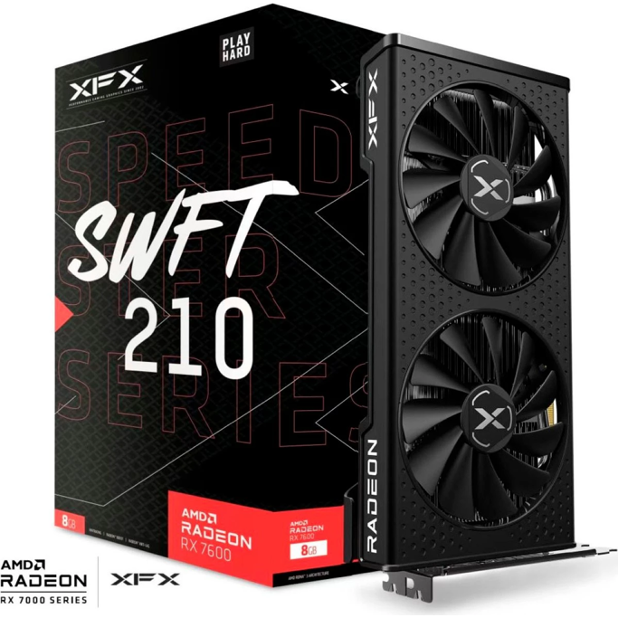 XFX RX7600, Speedster SFWT 210, 8GB GDDR6, AMD Radeon, RX-76PSWFTFY - Slika 1