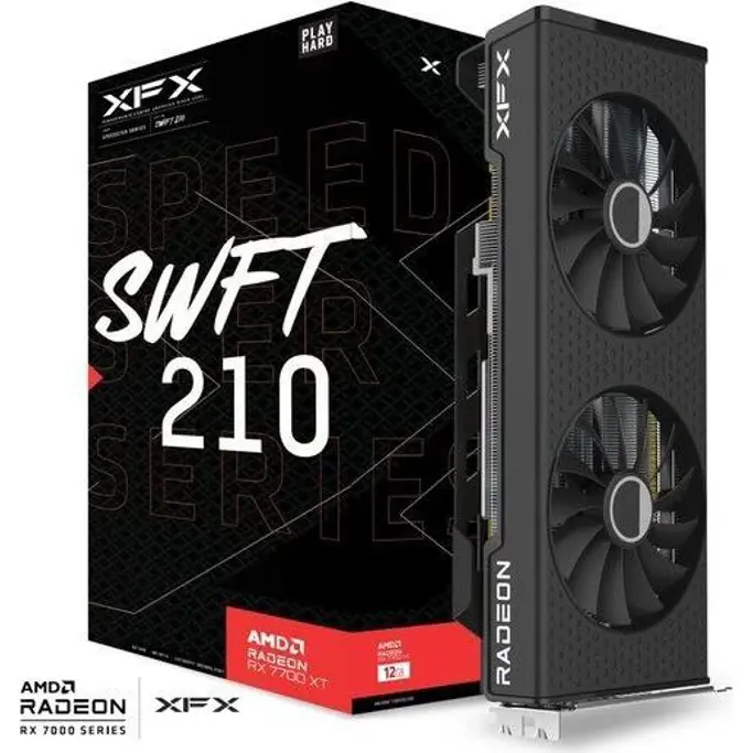 XFX RX7700XT Speedster SWFT 210, 12GB GDDR6, AMD Radeon, RX-77TSWFTFP - Slika 1