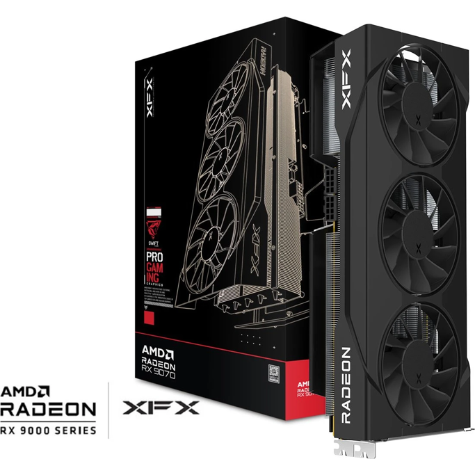 XFX RX9070GRE Swift Triple Fan, 12GB GDDR6, AMD Radeon, Black, RX-97GRE29B7 - Slika 1